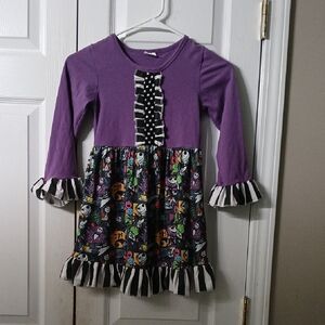 Jack Skillington Nightmare Before Christmas long sleeve top dress Sz 5